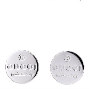 Gucci engraved circle earrings
